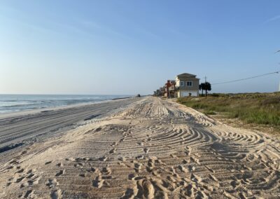 The dressed dune after nourishment and prior to vegetation planting